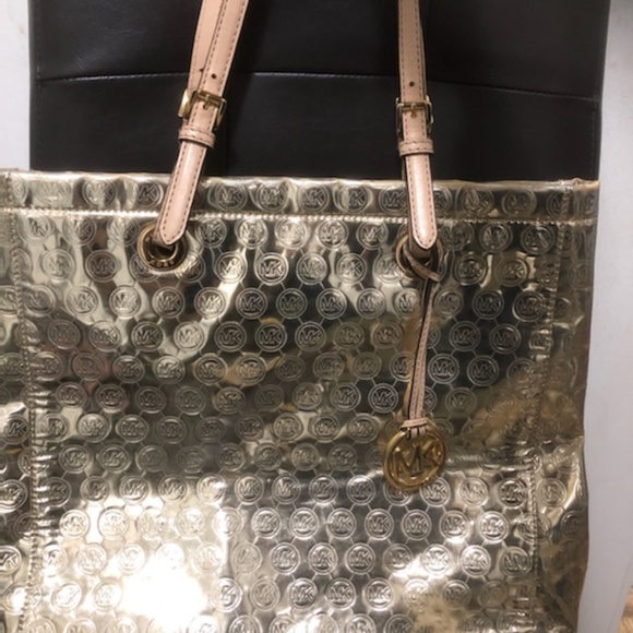 Michael Kors Metallic Patent and Leather Totebag - Picture 1 of 12